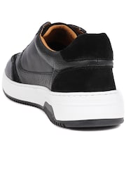 Pavers Black Lace-Up Leather Trainers - Image 4 of 5
