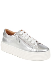 Jones Bootmaker Amaliada Leather Platform Trainers - Image 3 of 5