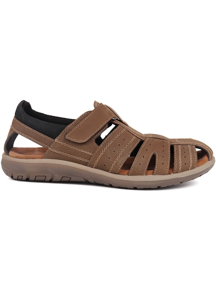 Pavers Brown Pavers Leather Touch Fastening Brown Sandals - Image 2 of 6 Pavers Brown Pavers Leather Touch Fastening Brown Sandals - Image 2 of 6