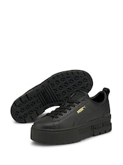 Puma Black Womens Mayze Classic Trainers - Image 2 of 6