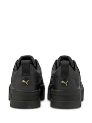 Puma Black Womens Mayze Classic Trainers - Image 3 of 6