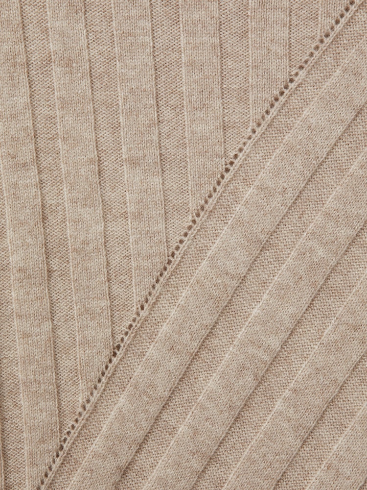 Reiss Oatmeal Cady 9-13 yrs Knitted Roll Neck Dress - Image 4 of 4