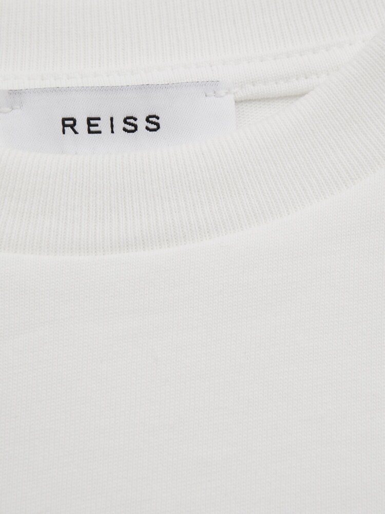 Reiss Ivory Cassy 9-13 yrs Oversized Cotton Crew-Neck T-Shirt - Image 5 of 5