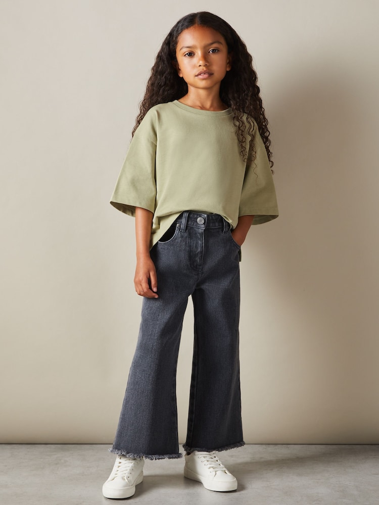 Reiss Sage Cassy 13-14 yrs Oversized Cotton Crew-Neck T-Shirt - Image 2 of 4
