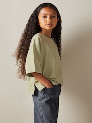 Reiss Sage Cassy 13-14 yrs Oversized Cotton Crew-Neck T-Shirt - Image 3 of 4