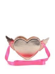Billieblush Pink Love Heart Angel Wings Logo Cross Body Bag - Image 2 of 6
