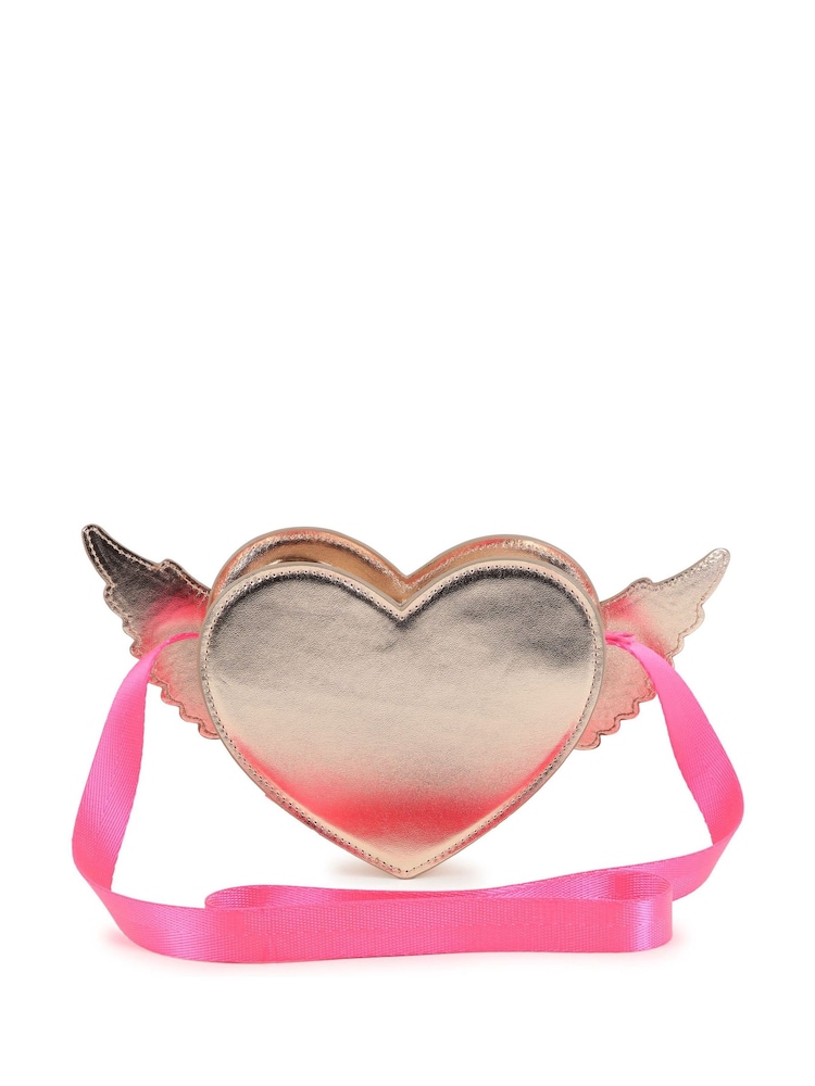 Billieblush Pink Love Heart Angel Wings Logo Cross Body Bag - Image 2 of 6