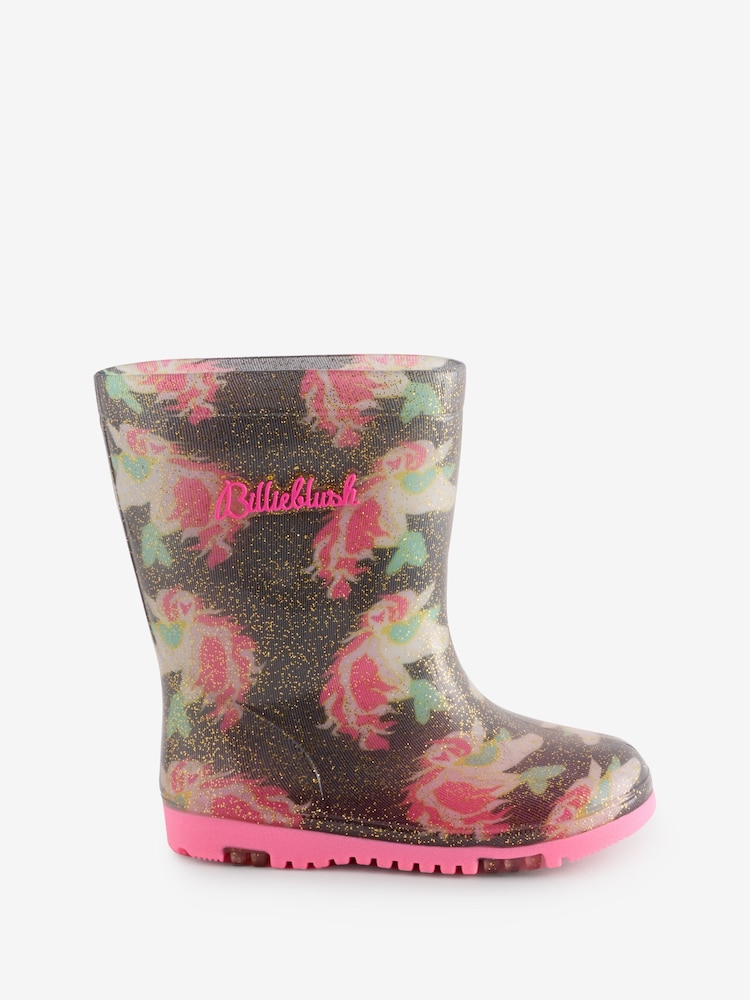 Billieblush Pink Floral Print Wellies - Image 1 of 7