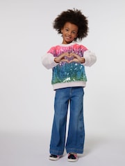 Billieblush Pink Multicolour Sequin Jumper - Image 1 of 3