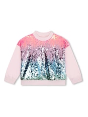 Billieblush Pink Multicolour Sequin Jumper - Image 2 of 3