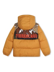 Timberland Yellow 2 in 1 Padded Coat and Gilet With Back Print - Image 6 of 8