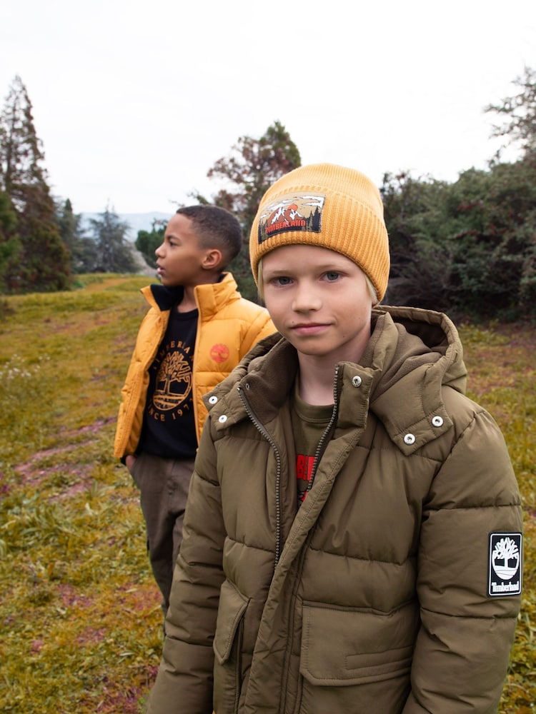 Timberland Green Hooded Longline Puffer Coat - Image 2 of 7