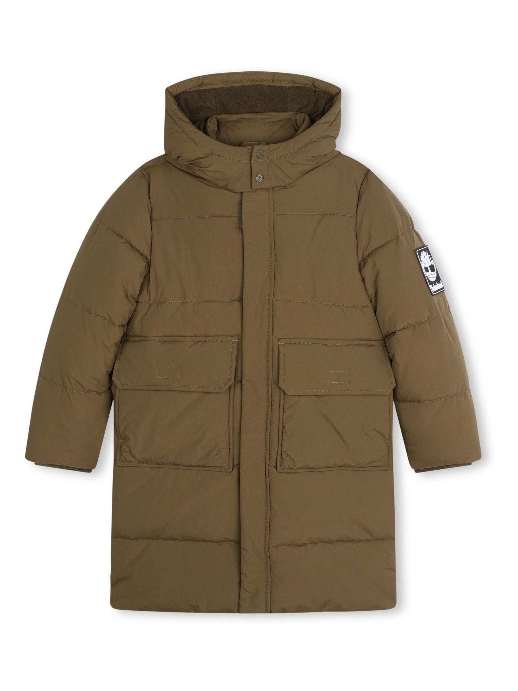 Buy Timberland Green Hooded Longline Puffer Coat from Next USA