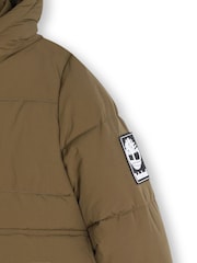 Timberland Green Hooded Longline Puffer Coat - Image 7 of 7