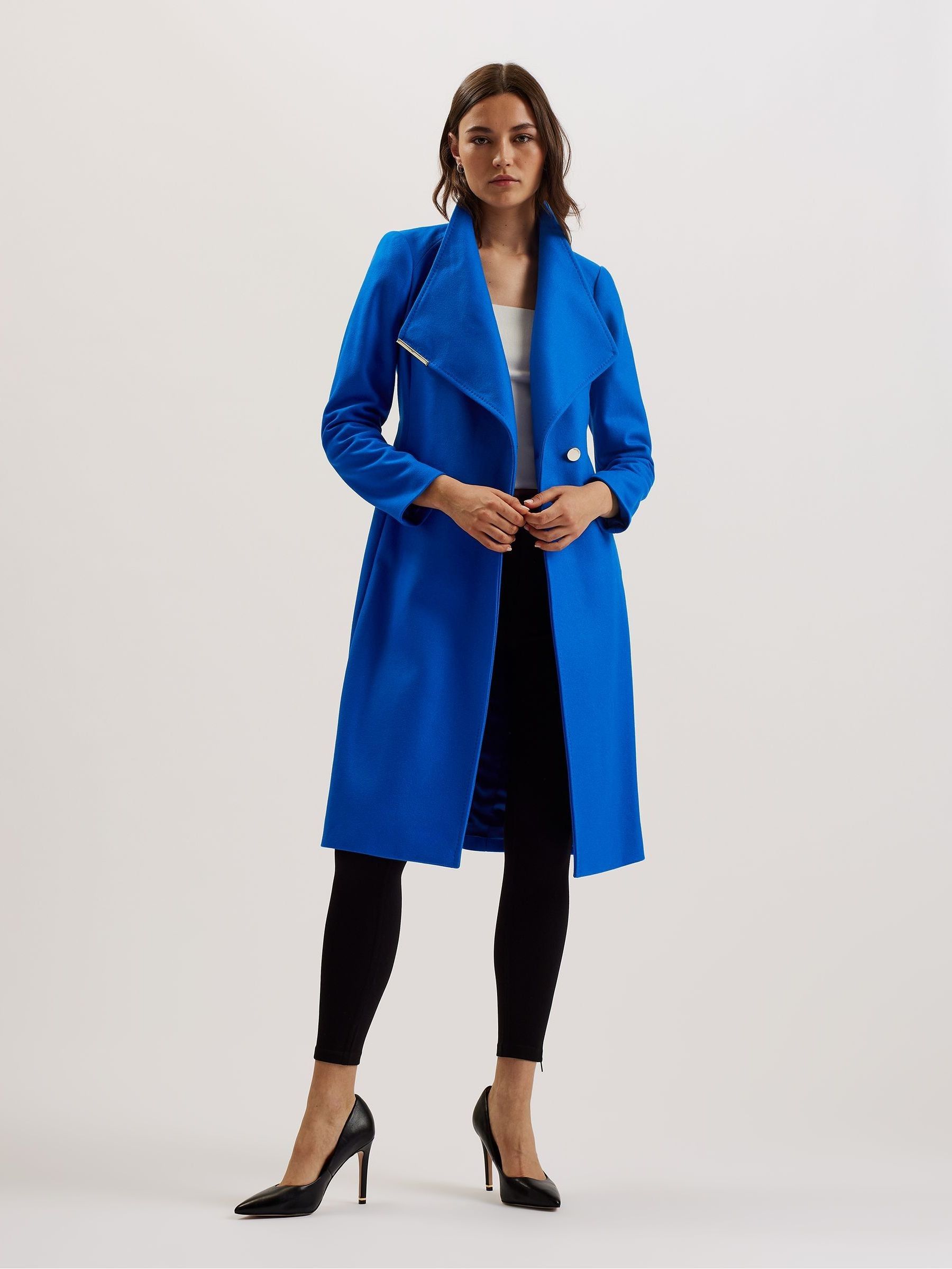 Buy Ted Baker Blue Rose Midi Length Belted Wool Wrap Coat Buy Ted Baker Blue Rose Midi Length Belted Wool Wrap Coat