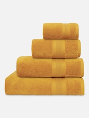 Jasper Conran London Ochre Zero Twist Lightweight Soft Fast Drying 100% Cotton Towel - Image 3 of 5