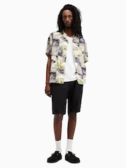 AllSaints Grey Sebastian Short Sleeve Shirt - Image 3 of 6