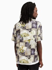 AllSaints Grey Sebastian Short Sleeve Shirt - Image 5 of 6