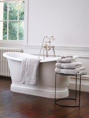 Jasper Conran London Pearl Grey Zero Twist Lightweight Soft Fast Drying 100% Cotton Towel - Image 4 of 5