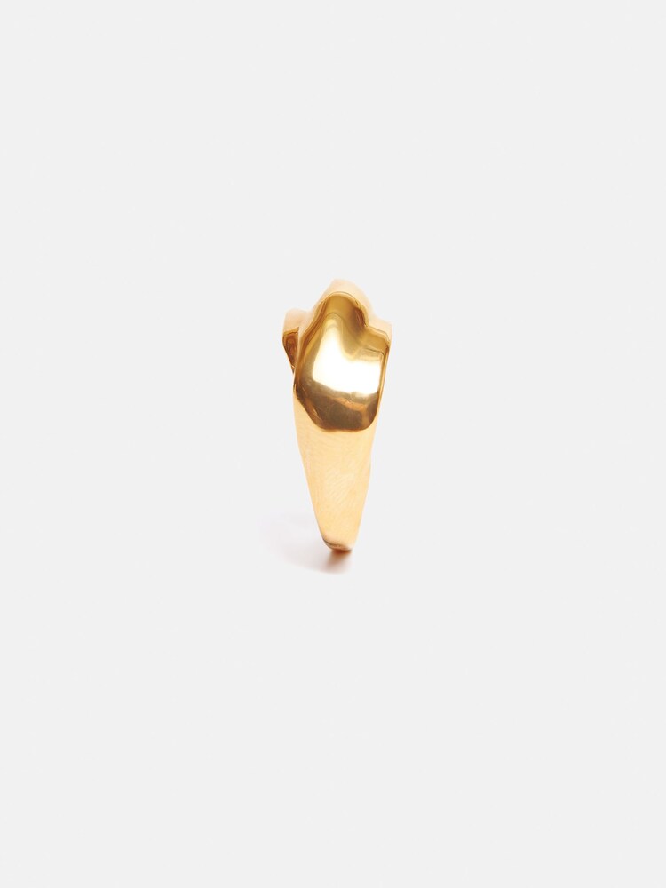 Jigsaw Gold Plated Twisted Metal Ring - Image 2 of 4