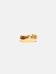 Jigsaw Gold Plated Twisted Metal Ring - Image 3 of 4