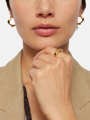 Jigsaw Gold Plated Twisted Metal Ring - Image 4 of 4