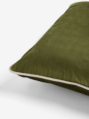Olive 50 x 50cm Matte Velvet Contrast Pipe Cushion - Image 5 of 5