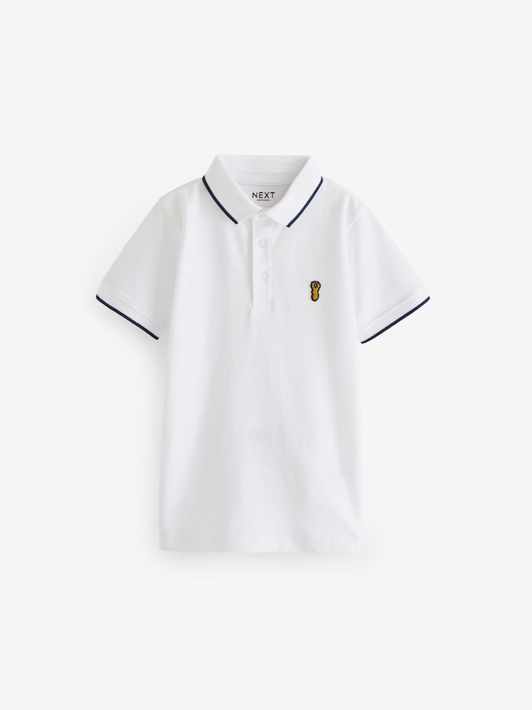 modra/Navy/White - kratek rokav; s kratkimi rokavi Polo majice 3 paket (3-16let) - Slika 2 iz 6