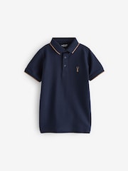 modra/Navy/White - kratek rokav; s kratkimi rokavi Polo majice 3 paket (3-16let) - Slika 4 iz 6