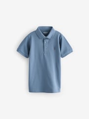 Blau/Stein - Kurzärmelige Polo-Shirts im 2er-Pack (3–16 J.) - Bild 2 von 5
