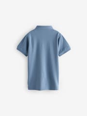 Blau/Stein - Kurzärmelige Polo-Shirts im 2er-Pack (3–16 J.) - Bild 3 von 5