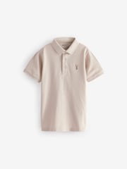 Blau/Stein - Kurzärmelige Polo-Shirts im 2er-Pack (3–16 J.) - Bild 4 von 5