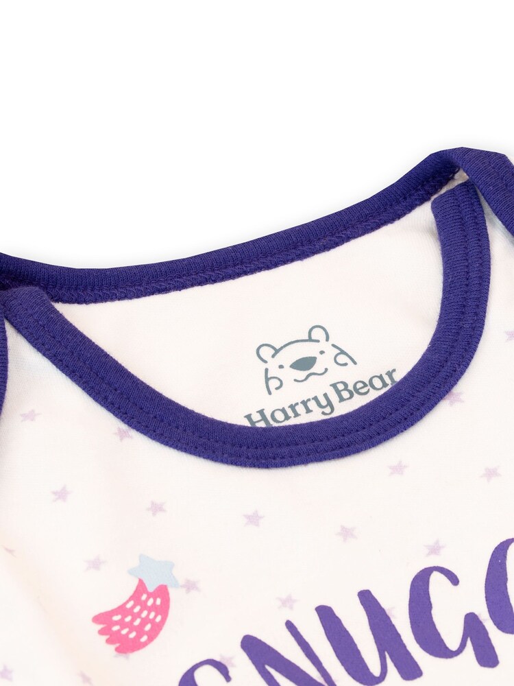 Harry Bear White Sloth 100% Cotton Sleepsuit with Snuggle Time Sloth - Image 2 of 3