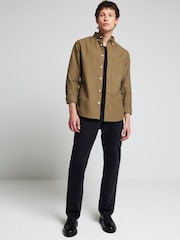 River Island Green Long Sleeve Oxford 100% Cotton Shirt - Image 1 of 4
