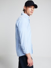 River Island Blue Long Sleeve Oxford 100% Cotton Shirt - Image 2 of 4