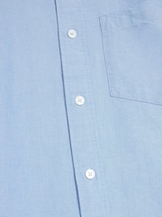River Island Blue Long Sleeve Oxford 100% Cotton Shirt - Image 4 of 4