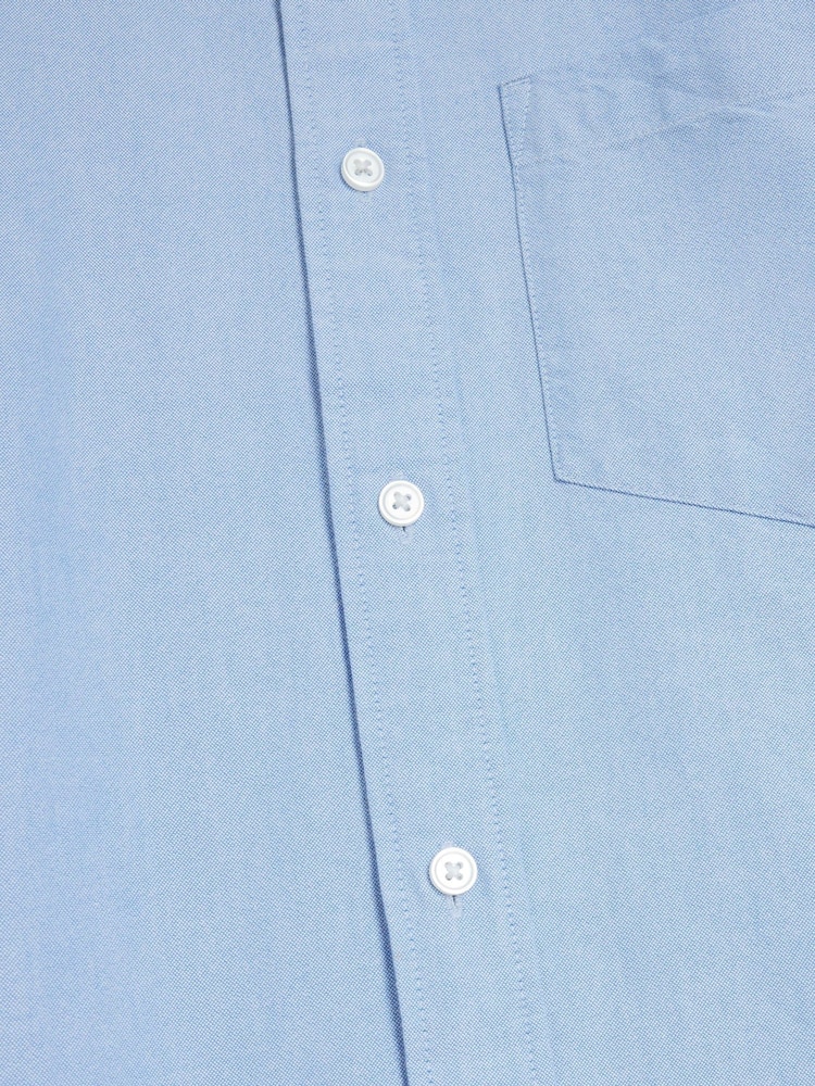 River Island Blue Long Sleeve Oxford 100% Cotton Shirt - Image 4 of 4