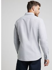 River Island Grey Long Sleeve Textured Smart Shirt - Image 2 of 4