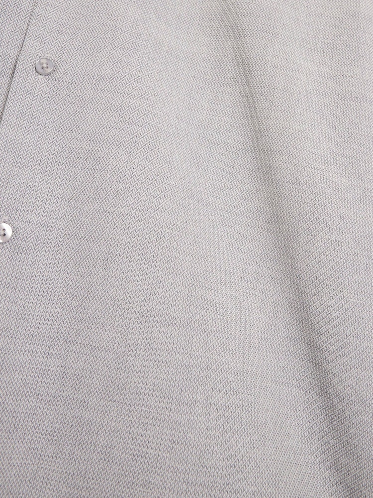 River Island Grey Long Sleeve Textured Smart Shirt - Image 4 of 4