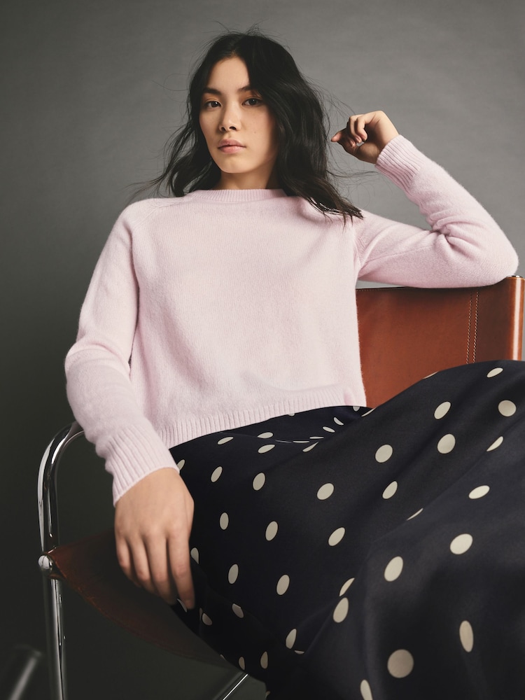 Pink Blush Premium Soft Touch 100% Cashmere Knitted Jumper - Image 1 of 8
