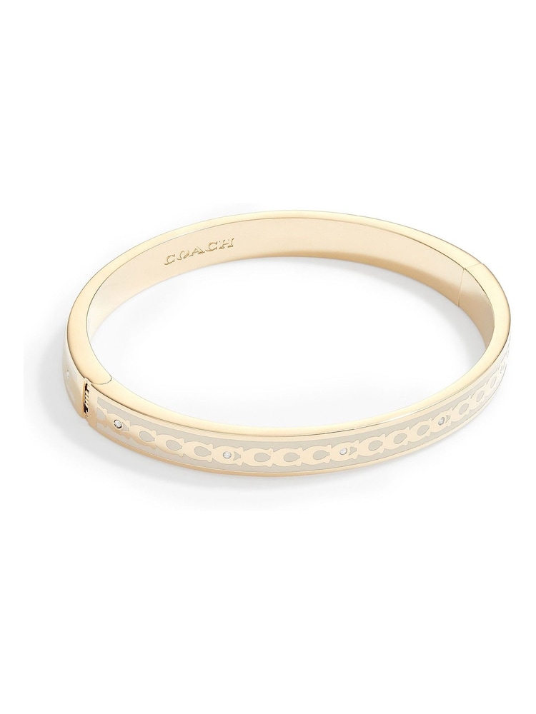 COACH Gold Tone Signature Bangle Bracelet - Image 1 of 1