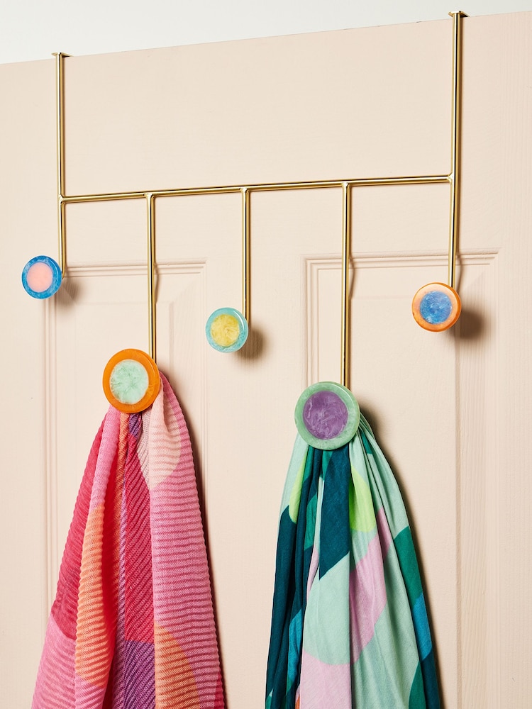 Oliver Bonas Multi Rayos Resin Over The Door Storage Hooks - Image 1 of 4