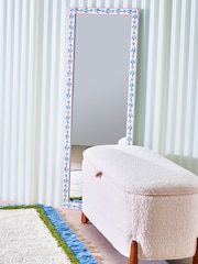 Oliver Bonas Multi Aurelie Floral Wooden Full Length Mirror - Image 1 of 4
