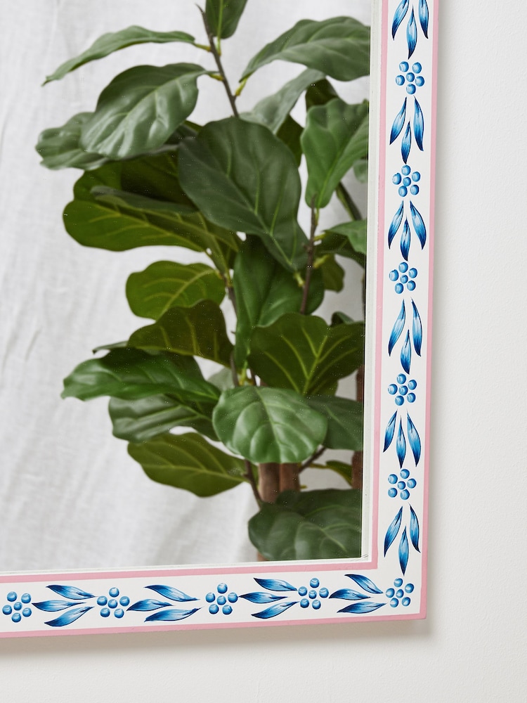 Oliver Bonas Multi Aurelie Floral Wooden Full Length Mirror - Image 4 of 4