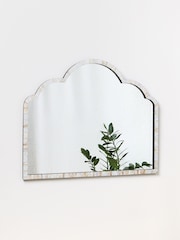 Oliver Bonas Natural Mila Mother of Pearl Mantle Mirror - Image 2 of 4