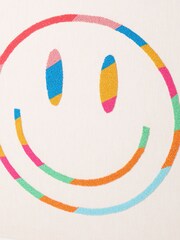 Oliver Bonas White Beaded Happy Face Framed Wall Art - Image 4 of 4