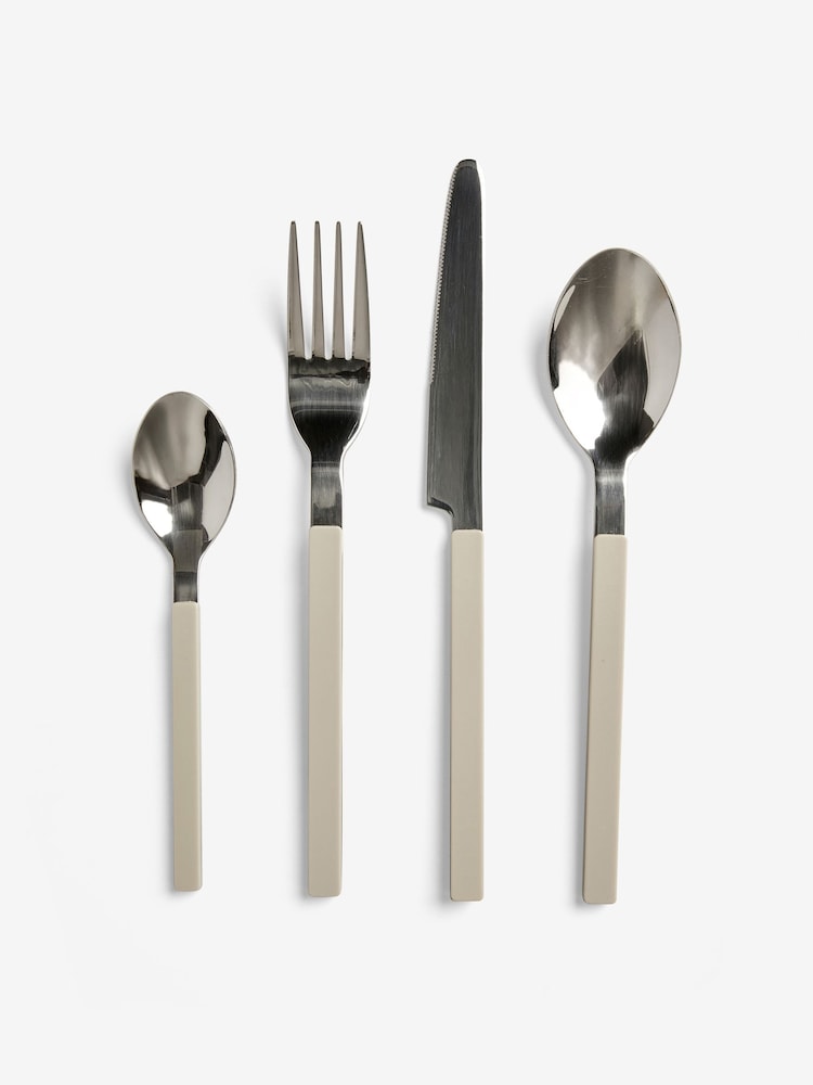 16 Piece Natural Hayden Stainless Steel Cutlery Set - Image 3 of 3