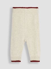 JoJo Maman Bébé Ecru Christmas Fairisle Pattern Knitted Jumper & Leggings Set - Image 5 of 6
