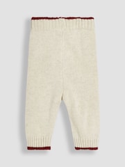 JoJo Maman Bébé Ecru Christmas Fairisle Pattern Knitted Jumper & Leggings Set - Image 6 of 6