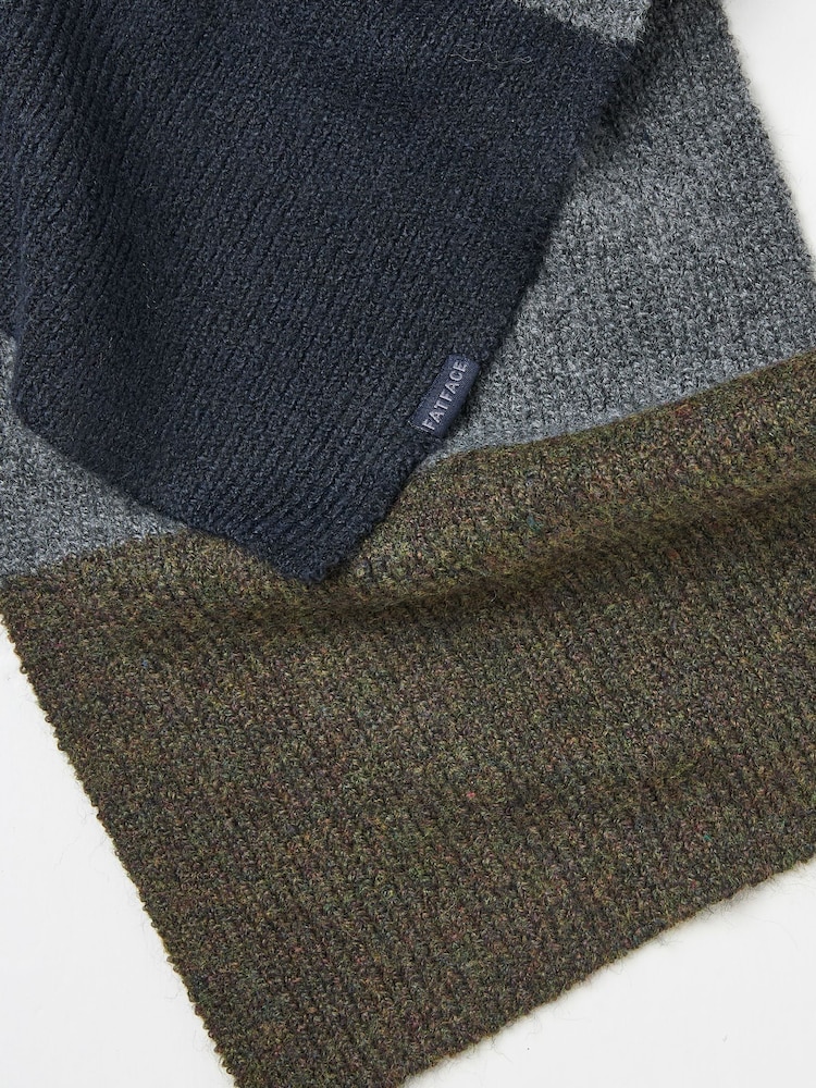 FatFace Navy Leo Colourblock Scarf - Image 2 of 4